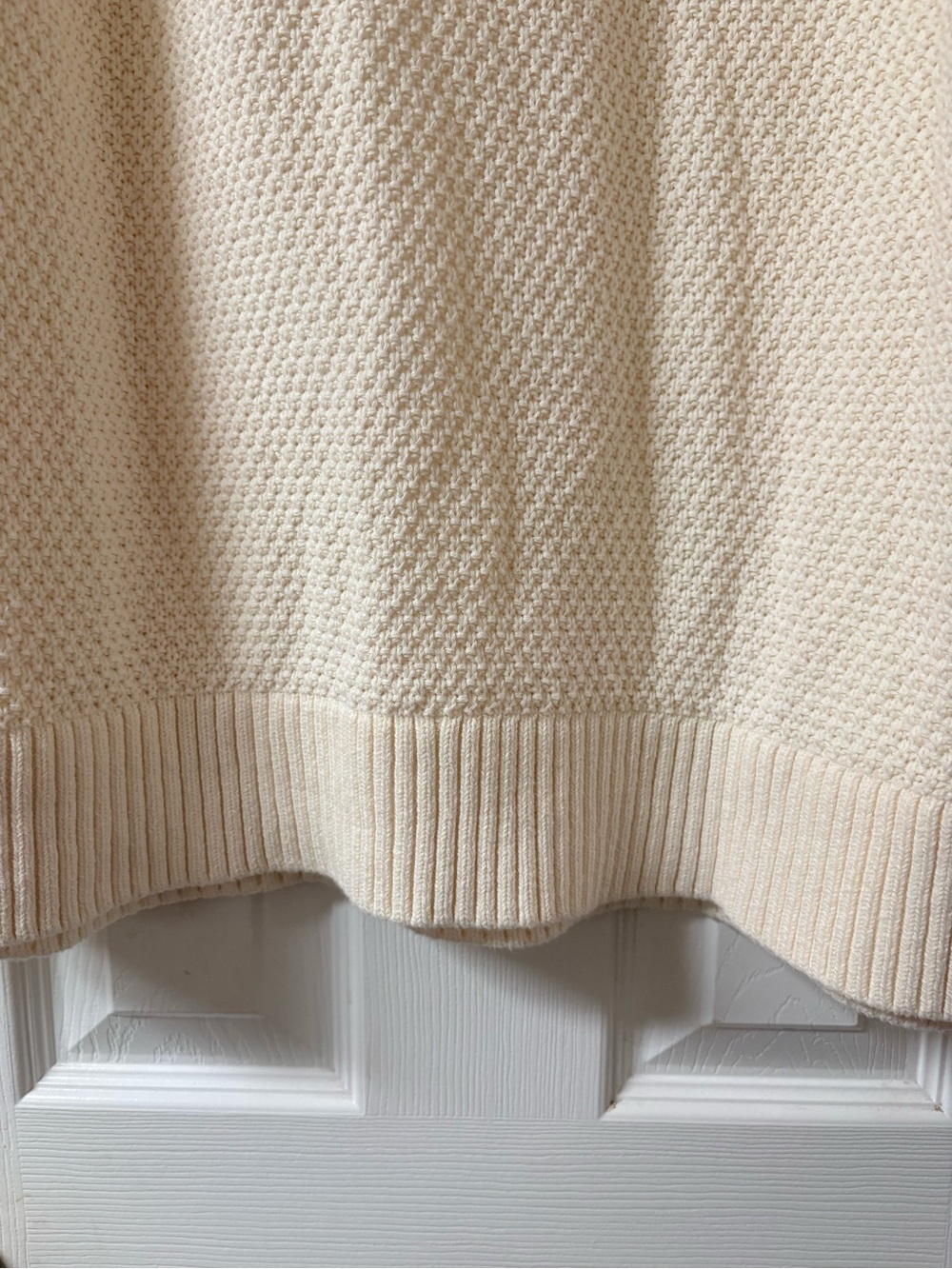 Old Navy Cream Ivory Textured Knit Longline Crewneck Tunic Sweater Large NWT - Picture 10 of 16